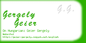 gergely geier business card